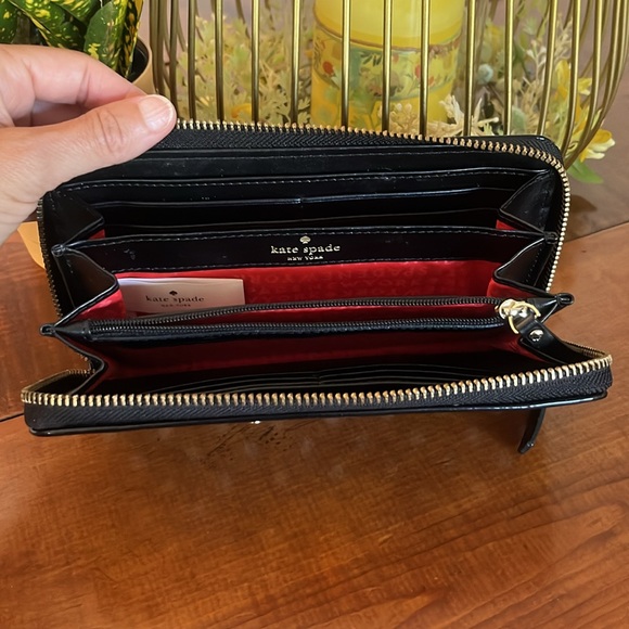 Kate Spade large black and white polka dot wallet - Picture 6 of 7